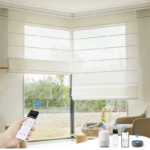 Custom Made Roman Blinds Blackout Motorized Electric Wireless Roller Blinds Roman Shades for Windows