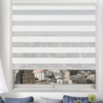 Zebra Blinds Without Drilling Zebra Roller Shades  Roller Polyester Fabric